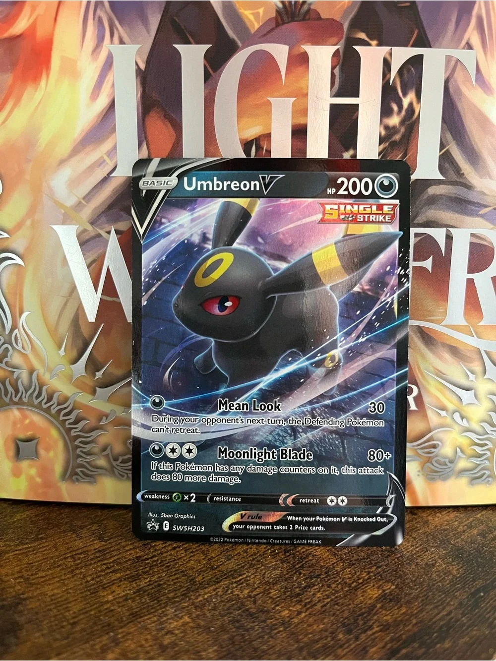 Umbreon V Pokemon Sword & Shield Pomo TCG Rare Holo Card SWSH203